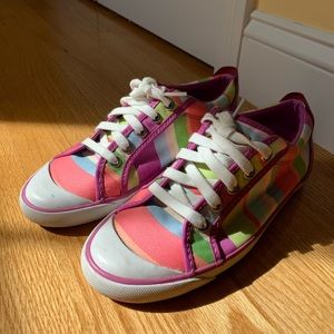 Coach Pastel Stripe Sneaker, sz7